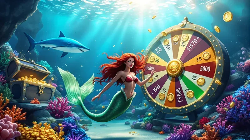 Tampilan permainan tembak ikan dengan target laut